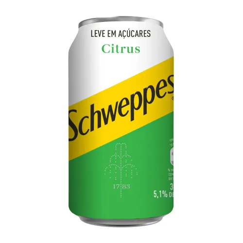 Schweppes Leve Açucares Citrus Lata 350ML